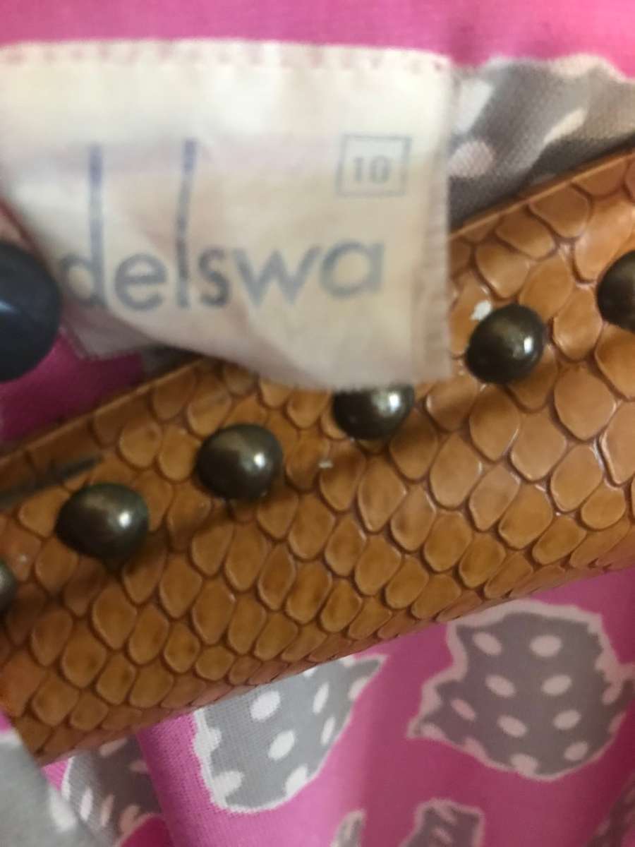 VINTAGE DELSWA PINK/PURPLISH DRESS - SIZE 10