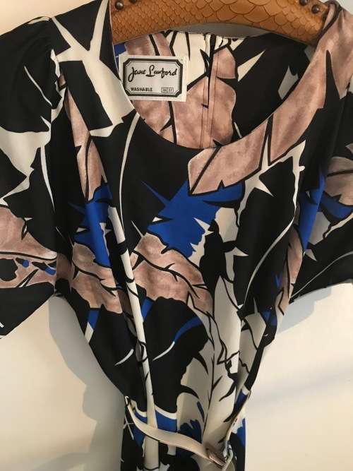 VINTAGE JANE LANFORD DRESS SIZE 34 BUST 87 CM