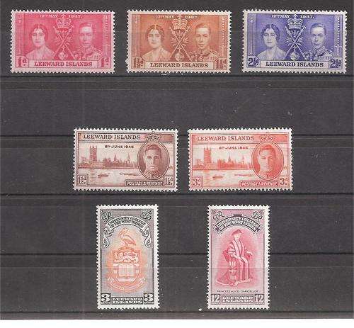 THREE COMPLETE MM SETS FROM THE LEEWARD ISLANDS