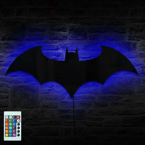 Imported Batman logo light with Usb cable and remote .Rare item .