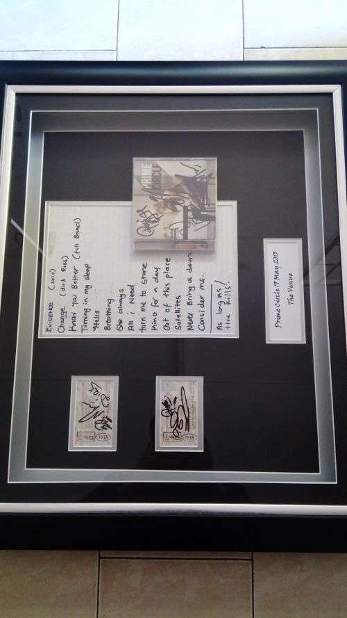 Hand signed Prime Circle CD ,and tickets with original Sheet music.