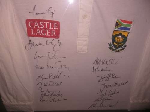 Closing Down Sale !!!! 1998  Sa Cricket test shirt signed by team members including Hansie Cronje.