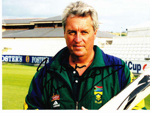 REDUCED  The late Bob Woolmer SA Cricket Coach .SIGNED PRESS PHOTO .