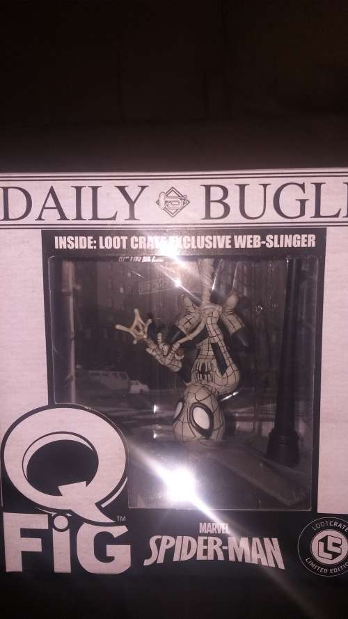Rare Lootcrate Black and white Spiderman ..Sold out worldwide .....