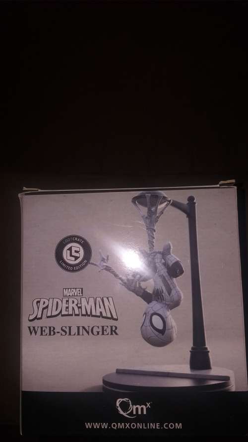 Rare Lootcrate Black and white Spiderman ..Sold out worldwide .....