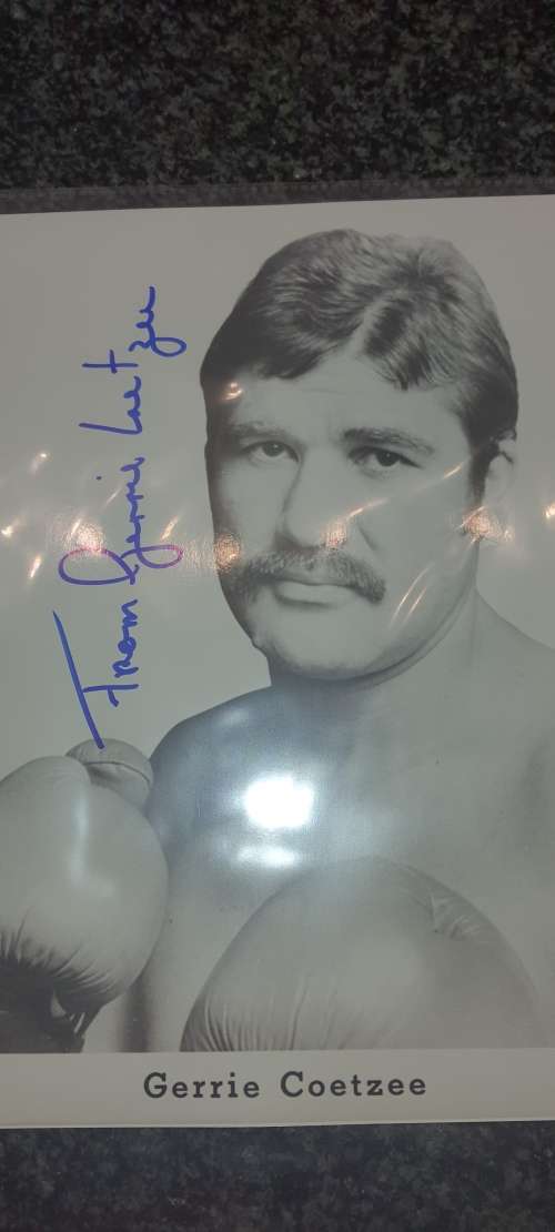 Rare Gerrie Coetzee signed Promo.photo.