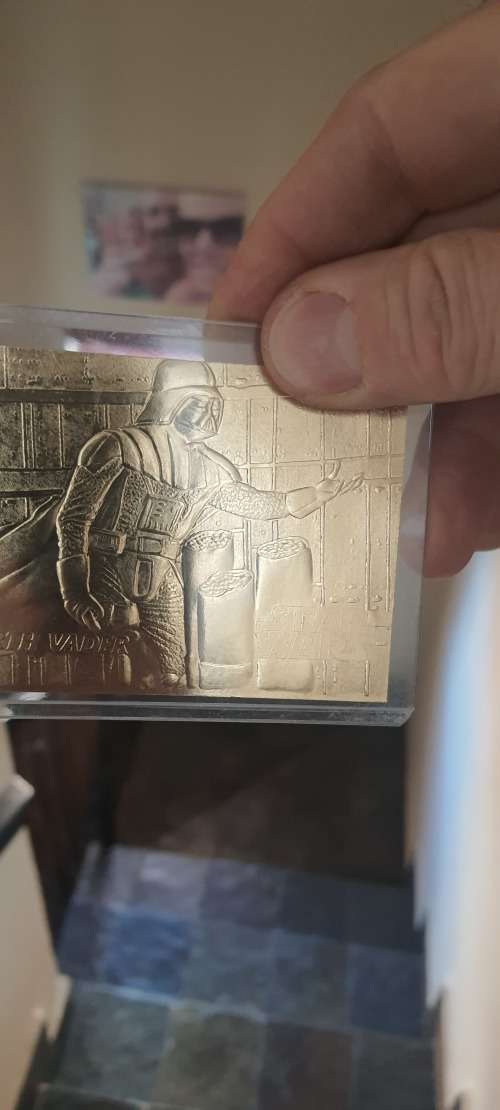 Rare Darth Vader 24Kt limited edition gold card no 180/10000 made worldwide. .
