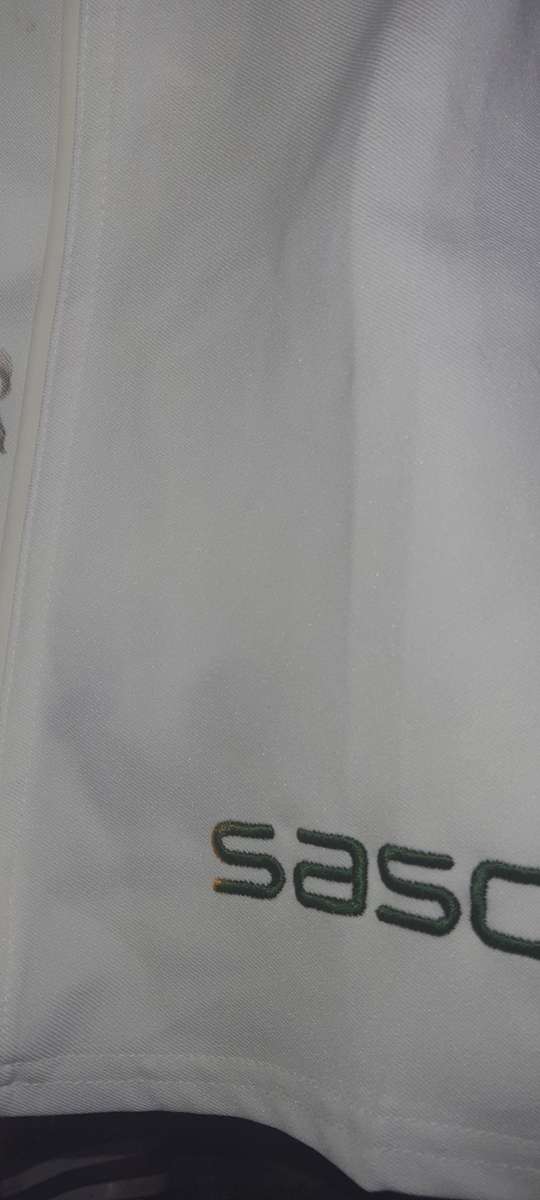 Springbok player issue shorts.Signed by Jannie Du Plessis 2007 Rwc winner.