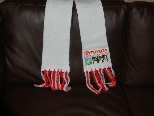 1995 Rugby world cup scarf well preserved brand new .