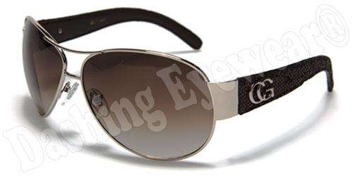 CG Sunglasses with Glitter Leatherette Arms
