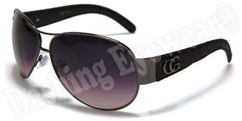 CG Sunglasses with Glitter Leatherette Arms