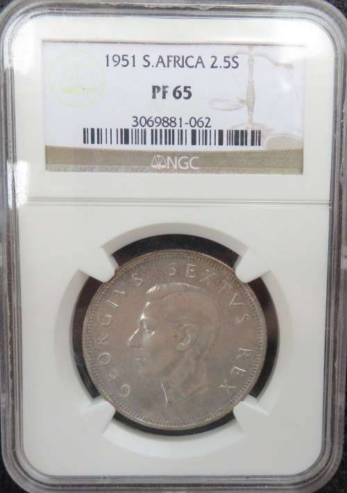 1951 Half crown NGC PF65