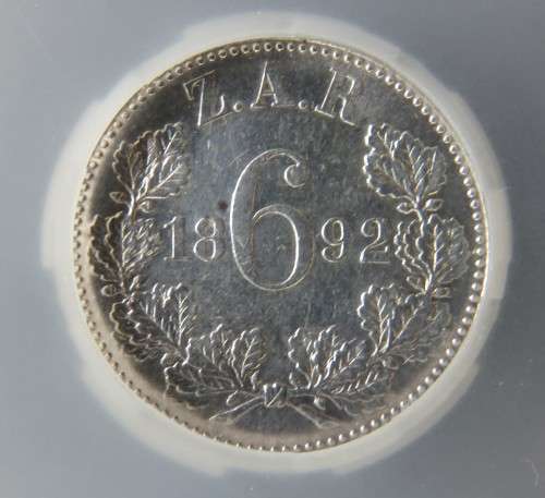 1892 ZAR graded Sangs silver set 3p to 5 Shilling