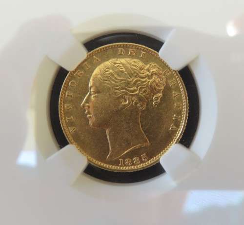 1885 Sovereign Sydney Mint Mark NGC AU58