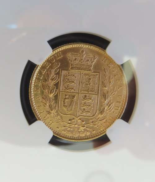 1885 Sovereign Sydney Mint Mark NGC AU58