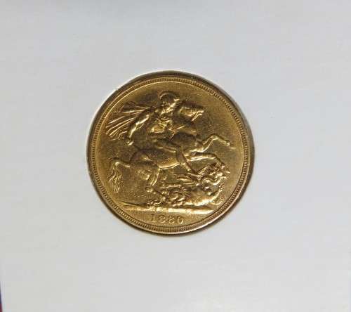 1880 Gold GB Full Sovereign