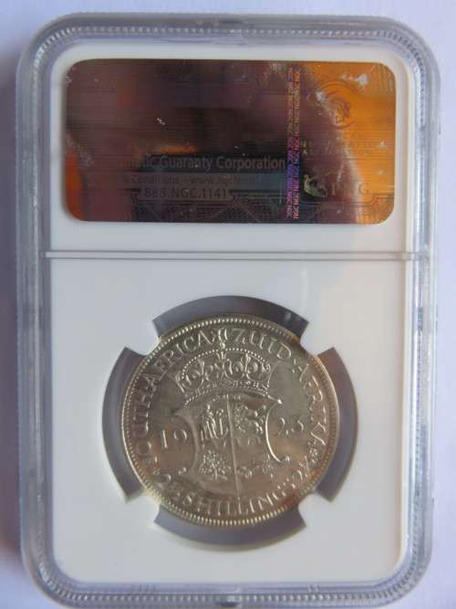 1923 South Africa Two and a half shilling / half crown proof  NGC PF64