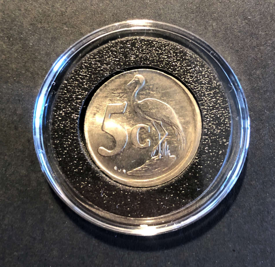 MAJOR MINT ERROR - 5c STRUCK ON WRONG METAL PLANCHET!