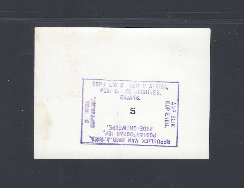 Photogrphic essay of 1927 adopted 5 /- design from Post Office archives!