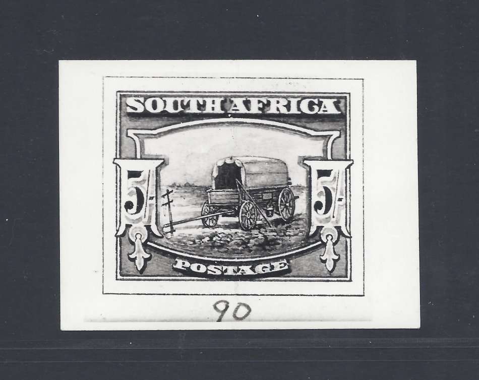 Photogrphic essay of 1927 adopted 5 /- design from Post Office archives!