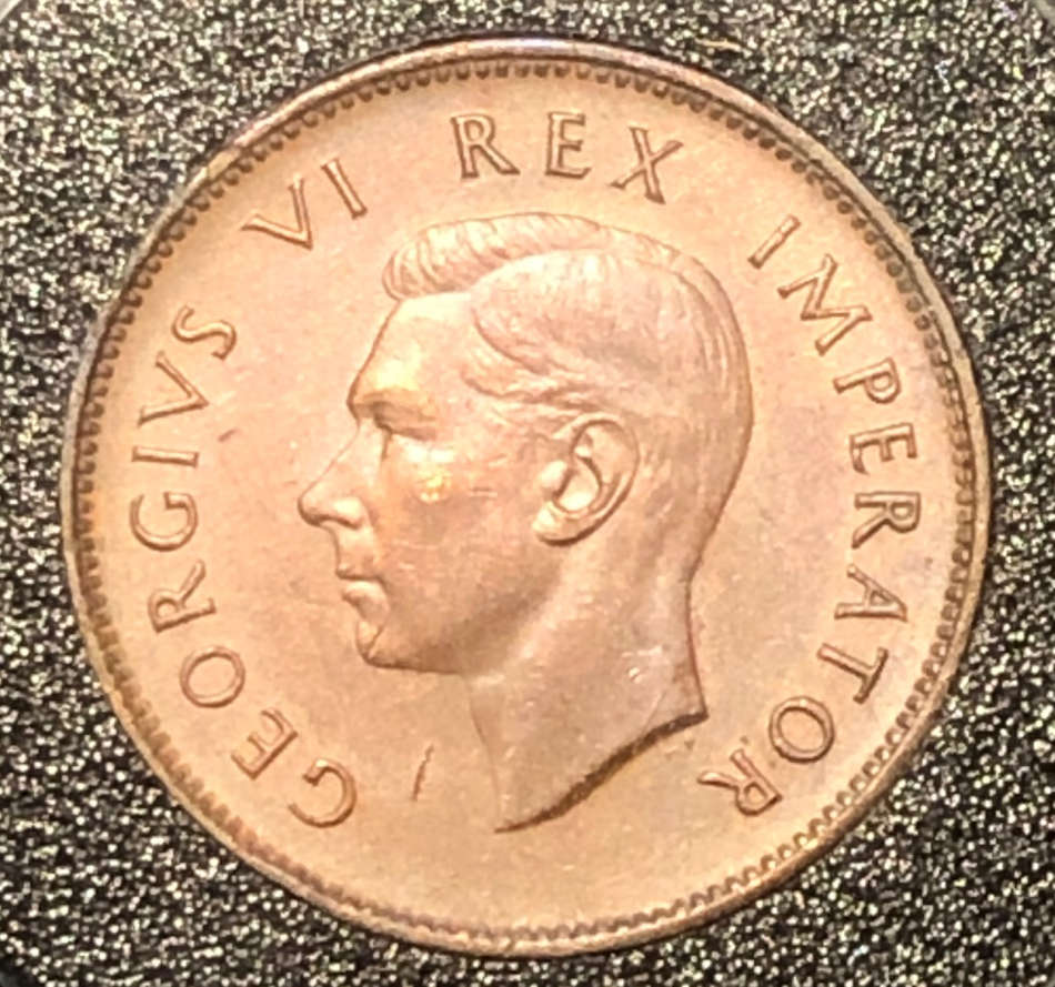 Union of SA 1946 1/4d high grade in complimentary Air-Tite coin capsule