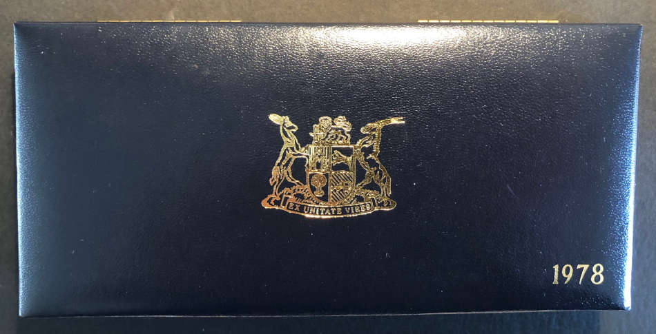 RSA 1978 Proof Set in SA Mint leather case