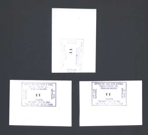 Union of SA - Selection of 3 photographic essays of the 10 Shilling design