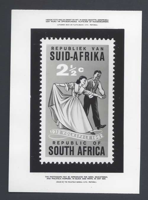 RSA 1962 2 1/2c Volkspele / Folk Dancing Publicity Photo - Scarce!