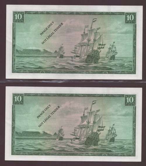 RSA 1966 Rissik Second Issue R10 - Set of 2 sequential notes - Scarce!