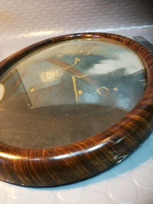 REALY BEAUTIFUL!!! Vintage 2 x dome glass framed fotos.