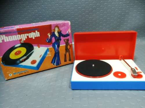 Vintage Phonograph Record Player in original box (Working)