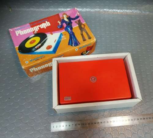 Vintage Phonograph Record Player in original box (Working)