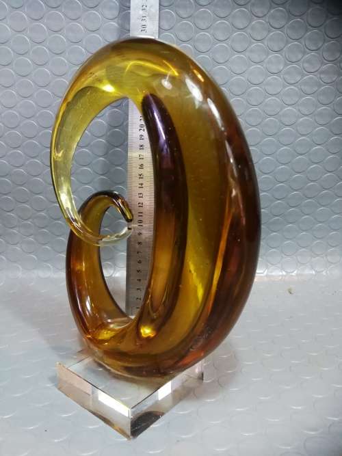 BADASH - PIETRO MURANO STYLE ART GLASS 14` CENTERPIECE