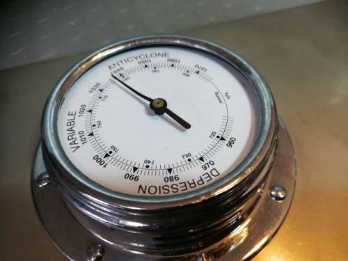 Wall Hanging Srainless Steel Weather Forecast Thermometer Hygrometer Air Pressure Meter