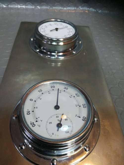 Wall Hanging Srainless Steel Weather Forecast Thermometer Hygrometer Air Pressure Meter