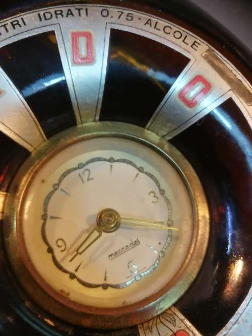 RARE GIROLAMO LUXARDO ITALIAN ARDO CHERRY WINE WITH MERCEDES CLOCK (Empty)