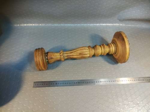 Solid oak wood candle stand 400mm high