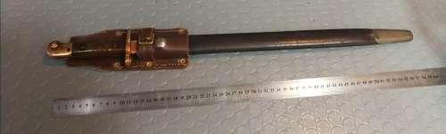 Highly Collectable!!! Antique British WWI P-1907 Enfield Bayonet with Scabbard by Wilkinson Sword Co