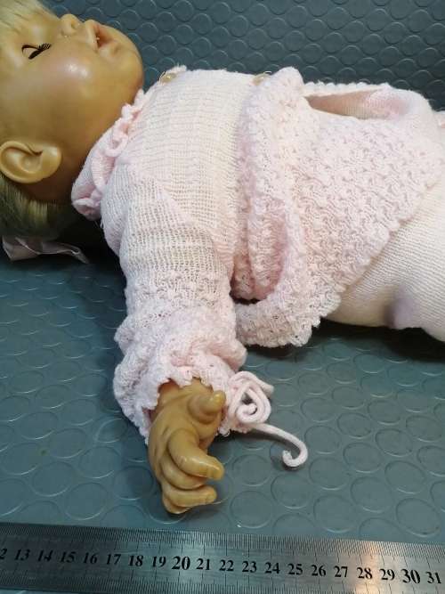 Highly Collectable!!! Large Vintage Zapf Creation Doll 65-20 With Sleeping Blue Eyes 1980`s 610mm