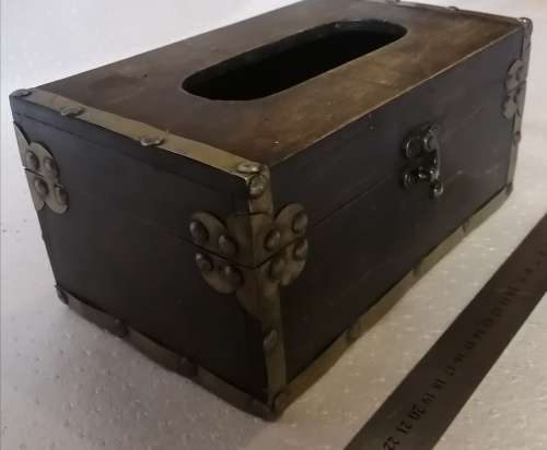 Beautiful wooden tissue box