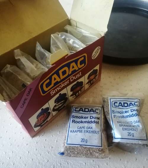 Complete cadac smoker cooker with smoking dust. (Like new)