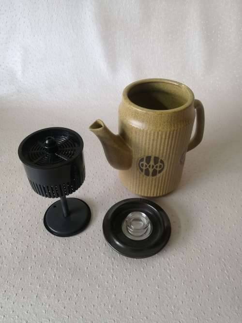 Vintage Danish Modern Flame N Frost Percolator Coffee Pot Mid Century