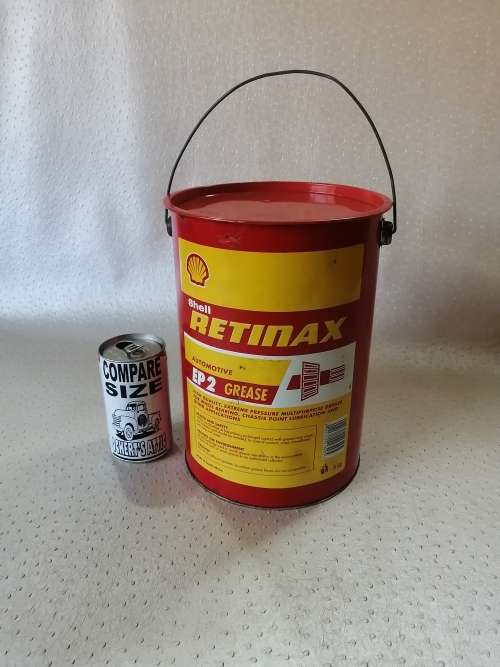VINTAGE!! SHELL RETINAX EP2 METAL CAN OF GREASE (3/4 full 4 kg)
