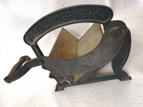 RARE!! ANTIQUE c1900 ALEXANDERWERK CAST IRON BREAD / BILTONG SLICER IN FANTASTIC CONDITION!