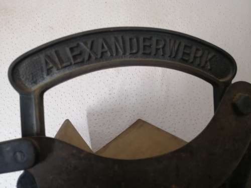 RARE!! ANTIQUE c1900 ALEXANDERWERK CAST IRON BREAD / BILTONG SLICER IN FANTASTIC CONDITION!