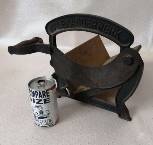 RARE!! ANTIQUE c1900 ALEXANDERWERK CAST IRON BREAD / BILTONG SLICER IN FANTASTIC CONDITION!