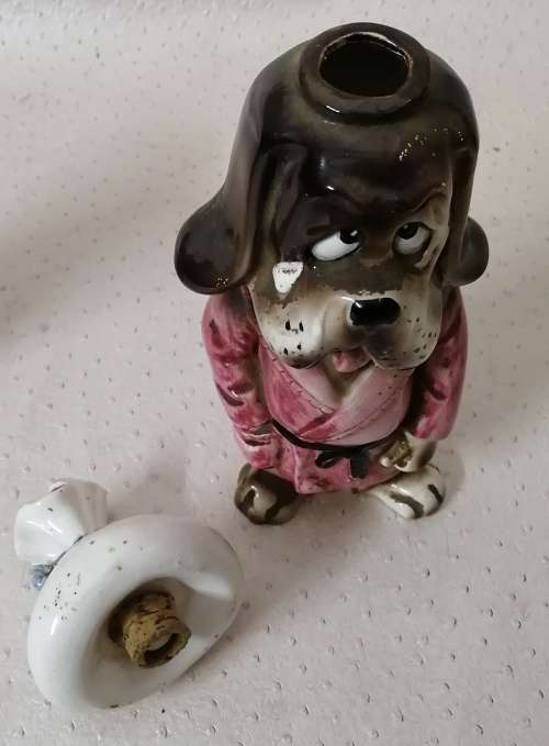 Vintage Dog Liquor Decanter