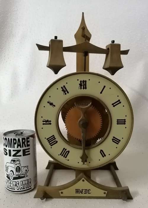 Extremely Rare Buco Swiss Baumann LTD CH-9444 Diepoldsau Wooden Gears MCDL Mantle Clock.