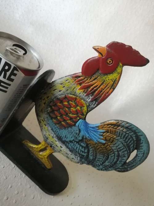 Magnificent Hand painted Cast Iron Book End Peacocks