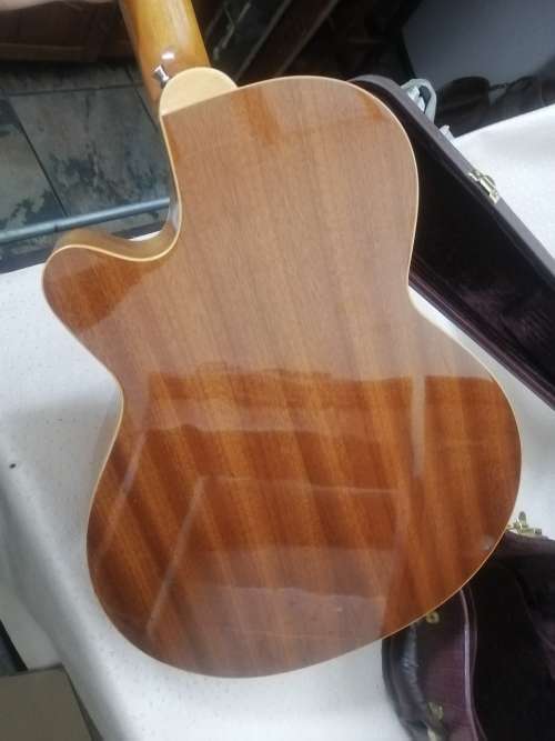 Exquisite Dreambow Electric Acoustic Guitar In a Leather Bound Temperature Controled Case